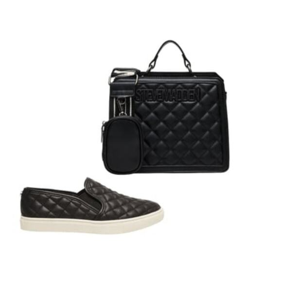 [H260] Steve Madden Black Quilted ECENTRCQ, Womens Size 9M - Picture 11 of 11